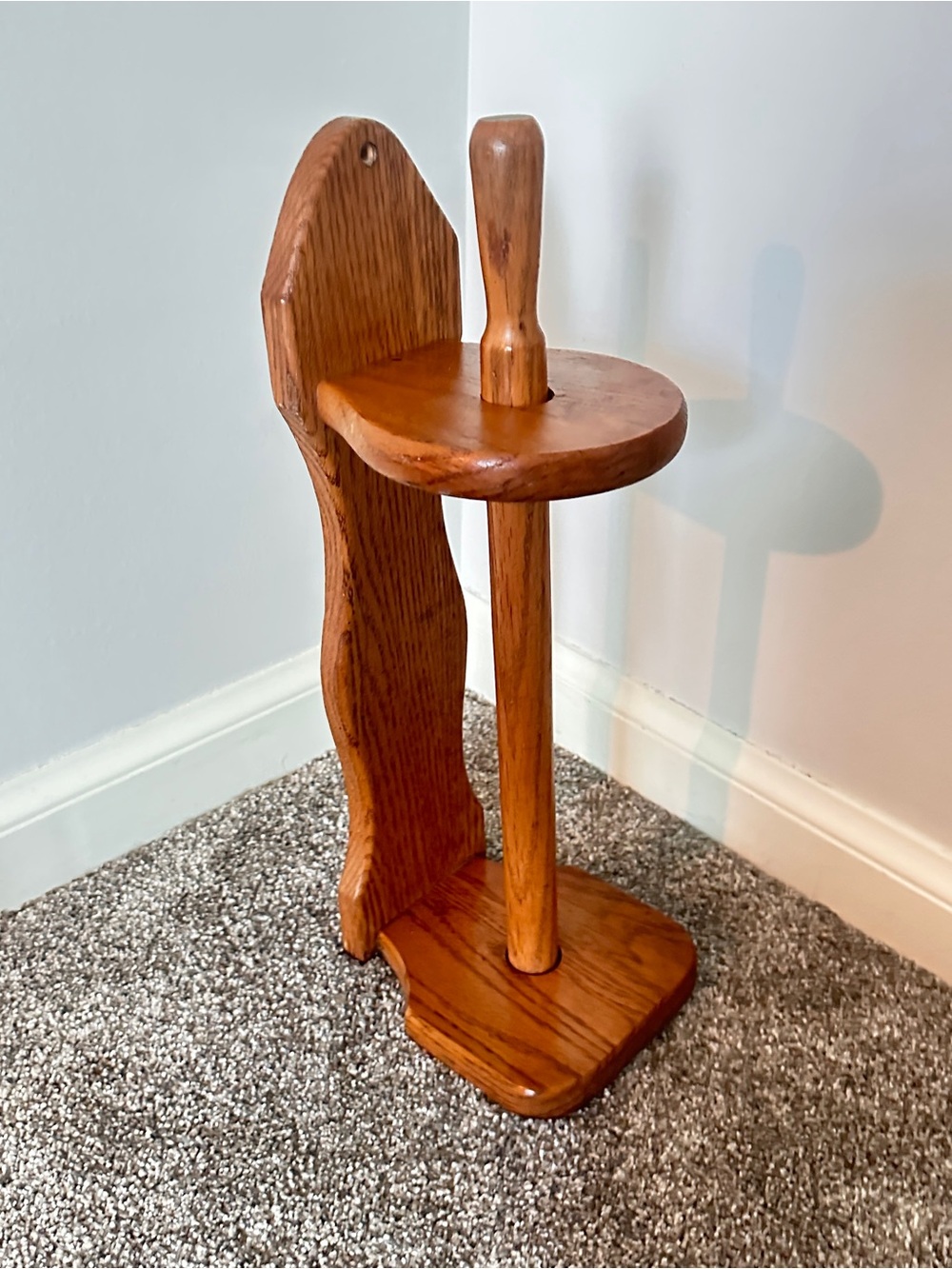 Handmade wooden paper towel holder